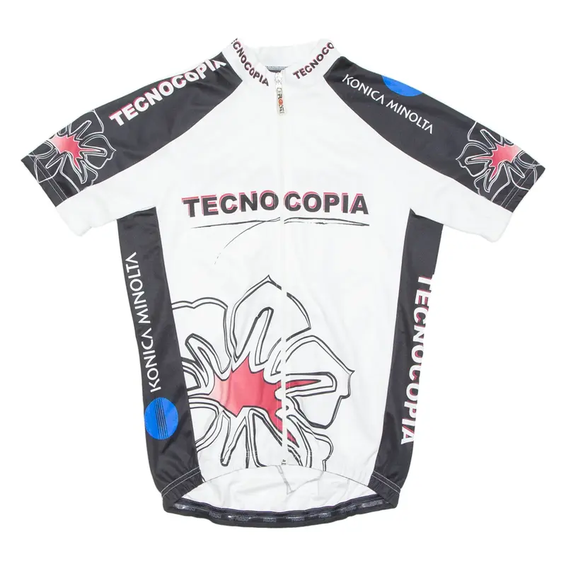 ROSTI Cycling Mens Jersey White Full Zip S