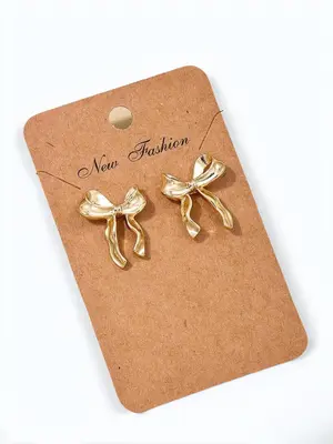 Women's Elegant Bow Design Stud Earrings, Cute Stud Earrings for Women & Girls for Party, Daily Decor, Trendy All-match Vinta...