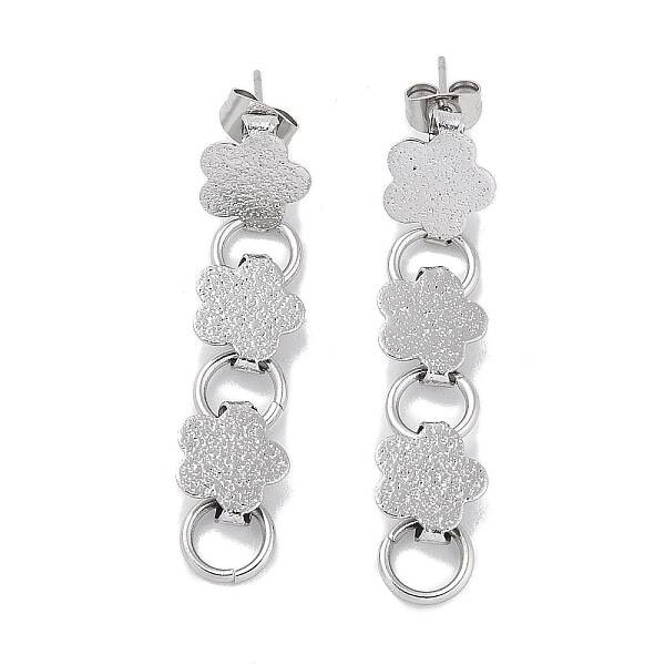 Non-Tarnish 304 Stainless Steel Stud Dangle Earrings for Women