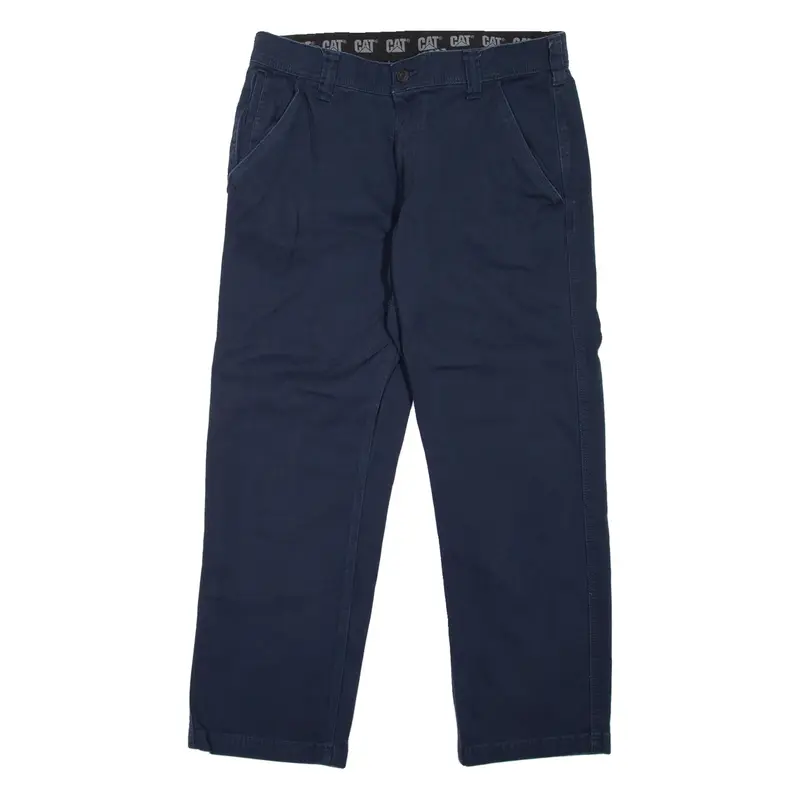 CAT Workwear Mens Trousers Blue Regular Straight W34 L30