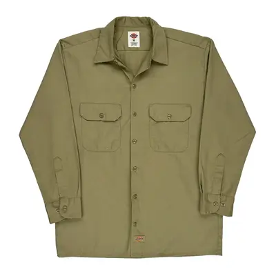 Dickies Shirt - Medium Khaki Polyester Blend | Size: medium