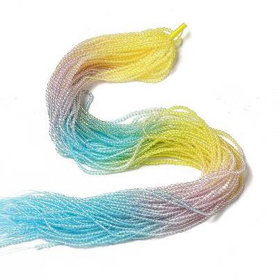 Transparent Gradient Color Glass Beads Strands
