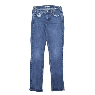 LEVI'S 505 Jeans Blue Denim Slim Skinny Stone Wash Womens W27 L32