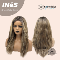 JBEXTENSION 22 Inches Mix Blonde Pre-Cut Snowflake Lace Frontlace Glueless Wig INES SNOWFLAKE【PERMATEASE】