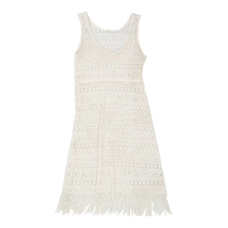Esprit Lace Mini Dress - XS White Cotton Blend
