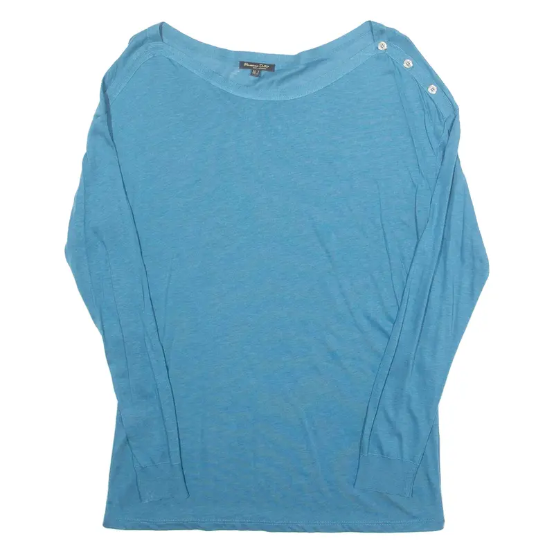 Womens Top Blue Long Sleeve S