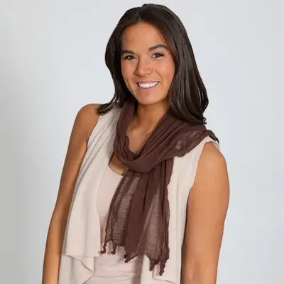 Gauzy Guatemalan Scarf - Licorice