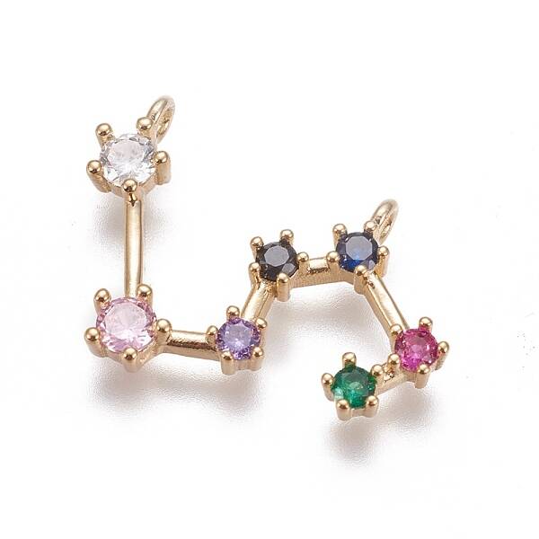 Brass Micro Pave Cubic Zirconia Pendants