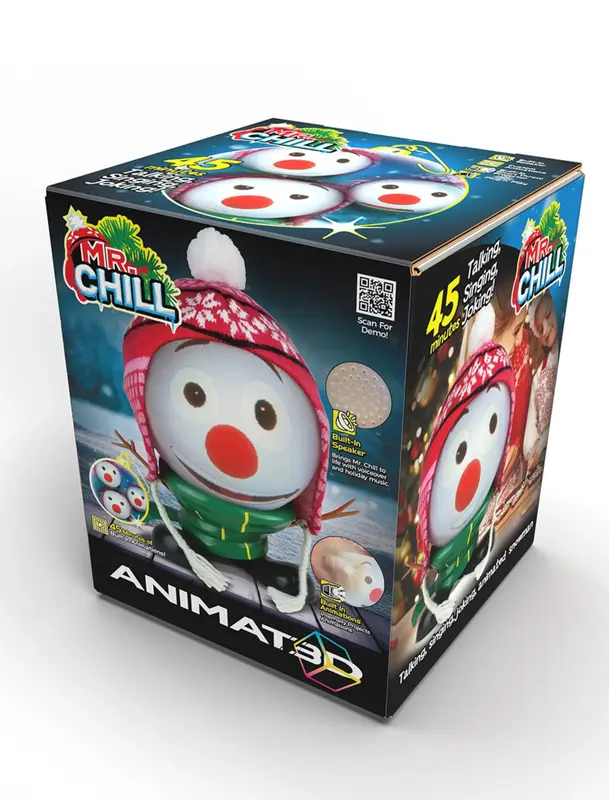 ANIMAT3D Mr. Chill Snowman - 3D Model with Snowman Design, Ideal for Collectors and Fans of 3D Animation