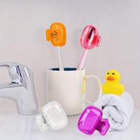 Portable Toothbrush Head Cover, 4 Counts/set Colorful Toothbrush Head Protector, Toothbrush Storage Box for Home & Business T...