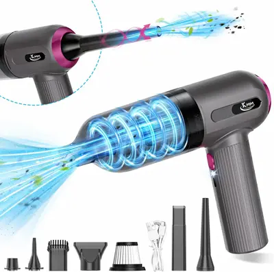 KMM Handheld Car Vacuum Cleaner, 4 in 1 Vacuum Cleaner 16000Pa Air Duster, 3-Speed Adjustable 120W High Power Vacuum Cleaner ...