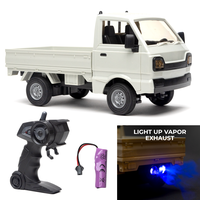 RC Mini Pick-Up Derby Truck – 2.4GHz Off-Road RC Car with Vapor Exhaust, LED Lights, and Realistic Sound – High-Speed Rem...