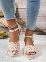 Women's Fashionable Lace Up Sandals, Casual Comfortable Sandals for Summer, Lightweight Breathable Shoes for Daily Wear, Girl