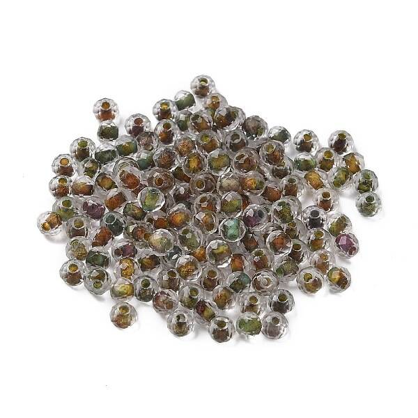 130Pcs 10G Transparent Glass Seed Beads