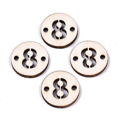 Unfinished Natural Poplar Wood Links Connectors