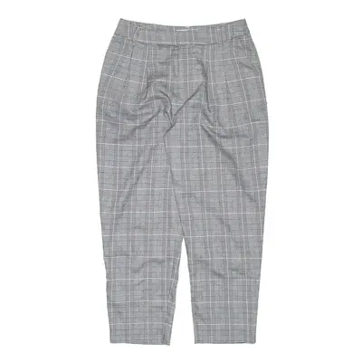 IKI Check Grey Regular Mom Trousers Womens W27 L24