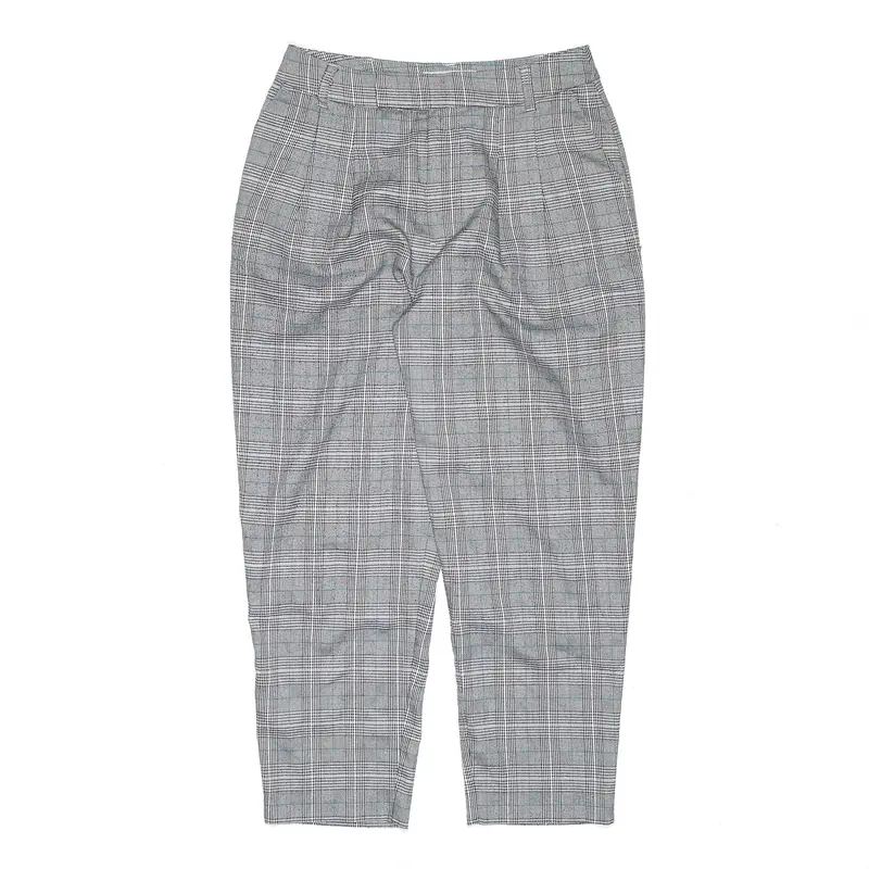 IKI Check Grey Regular Mom Trousers Womens W27 L24
