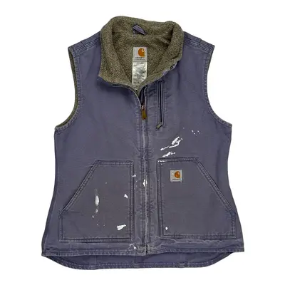 Carhartt Gilet - Small Blue Cotton Blend