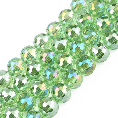 Electroplate Transparent Glass Beads Strands