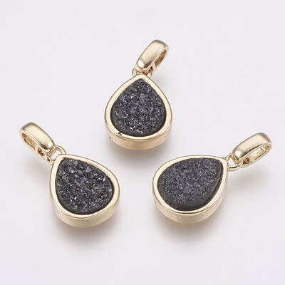 Natural Druzy Agate Pendants