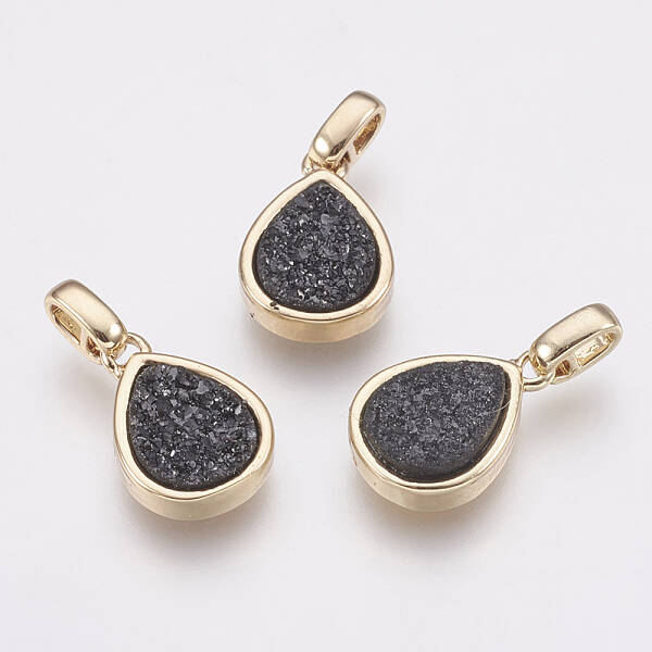 Natural Druzy Agate Pendants