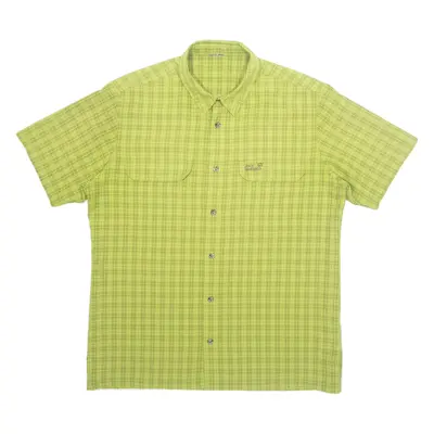 JACK WOLFSKIN Mens Shirt Green Check L