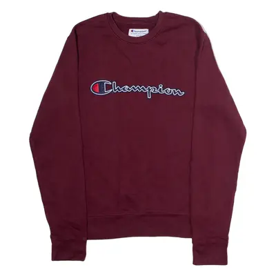 CHAMPION Mens Sweatshirt Maroon Crew Neck S