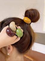 Geometric Design Hair Ties, Casual Simple High Stretch Ponytail Holder, Versatile Hair Accessories for Women & Girls Daily Ha...