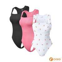 OQQ Women's 3 Piece Ribbed  printed Bodysuits - Sexy Square Neck Sleeveless Tank Top Design - Stretchy, Soft Womenswear Under...