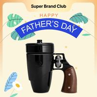 Pukomc Cool Revolver Ceramic Mug with Wooden Handle - Perfect Surprise 16 oz Drinkware, Coffee Tea Water Cup Washable Tumbler...