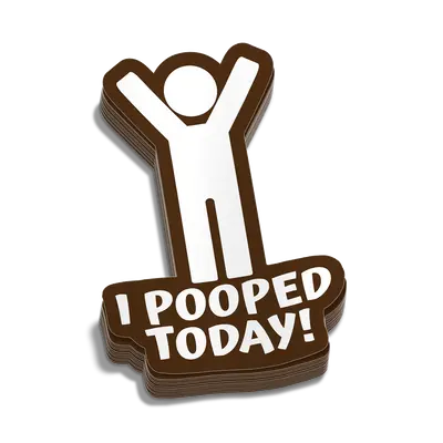 I Pooped Today Hard Hat Decal