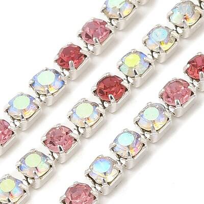 Rhinestone and Iron Cup Chain