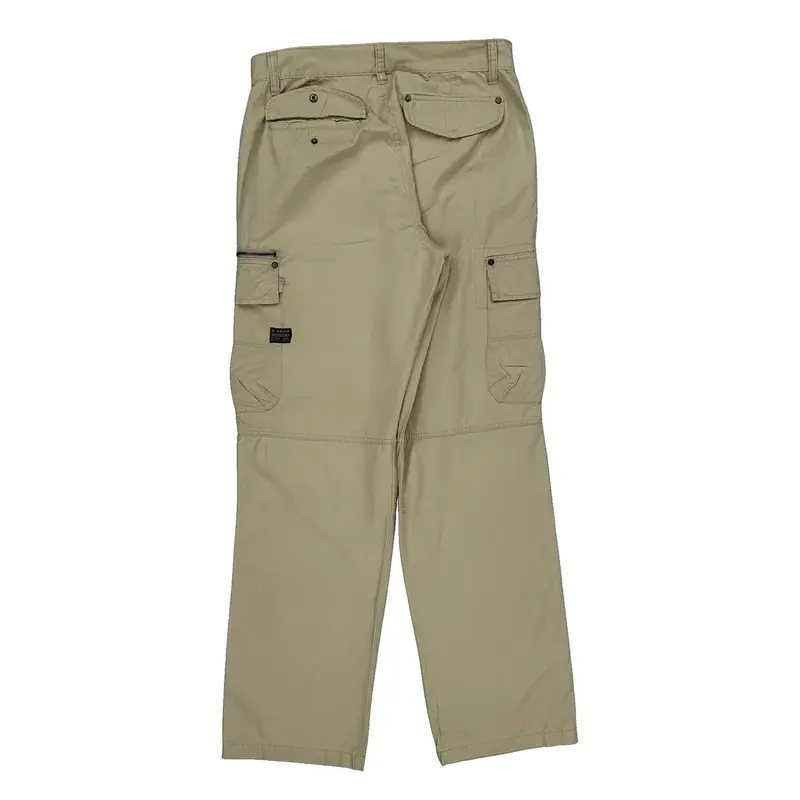 Point Zero Cargo Trousers - 34? Waist Beige Cotton