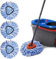 Spin Mop Replacement Heads Compatible with RinseClean 2 Tank Mop System,Microfiber Mop Refill Heads for Cleaning All Hard-sur...