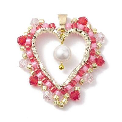 Seed Glass & Shell Pearl Pendant