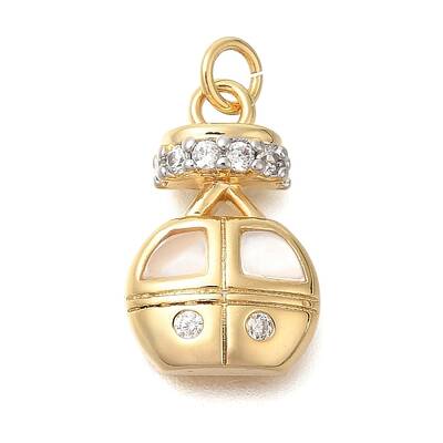 Brass Micro Pave Cubic Zirconia Pendants
