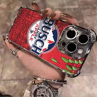 BUSCH LIGHT Beer Lover Luxury Unique Trendy Pattern Aesthetics Electroplated TPU Casing For iphone 16 15 14 13 12 11 X XS PRO...