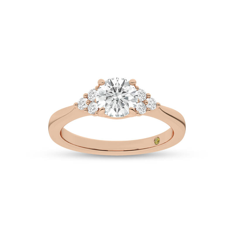 Eldra Illusion Trilliant Round Lab Grown Diamond Engagement Ring | 10K Rose Gold 4 1/3 CT. TW.