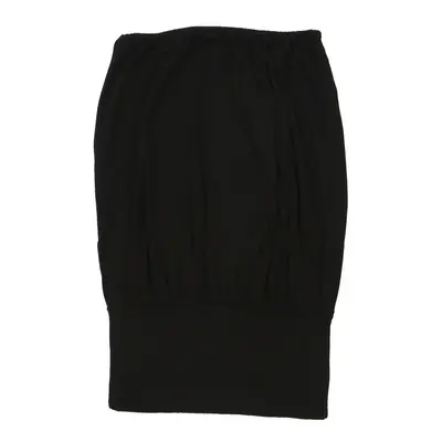 Vintage Unbranded Strapless Top - Large Black Viscose