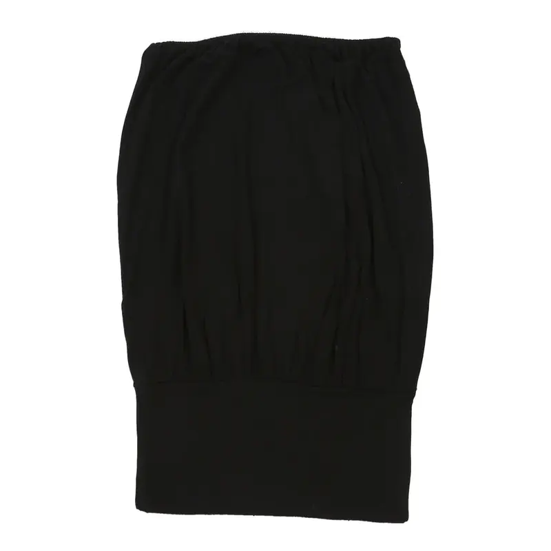 Vintage Unbranded Strapless Top - Large Black Viscose