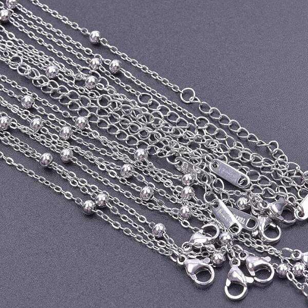 Non-Tarnish 304 Stainless Steel Satellite Chain Necklace