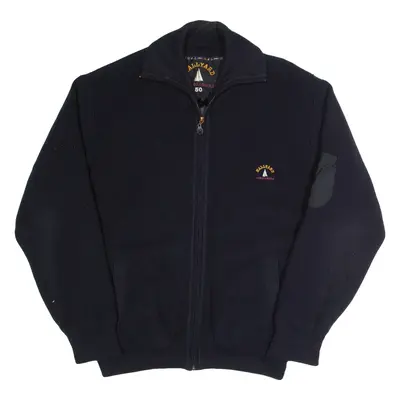 HALYARD LONGLINERS Mens Track Jacket Blue Knit Wool XL