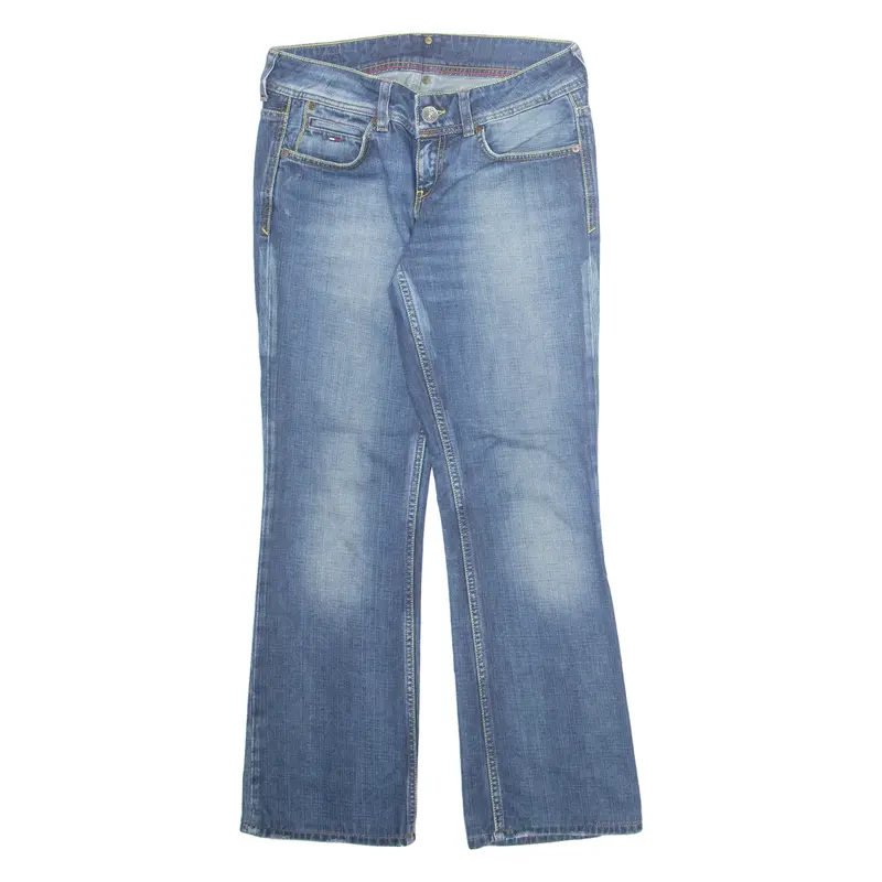 TOMMY HILFIGER Womens Jeans Blue Regular Bootcut Stone Wash W28 L30