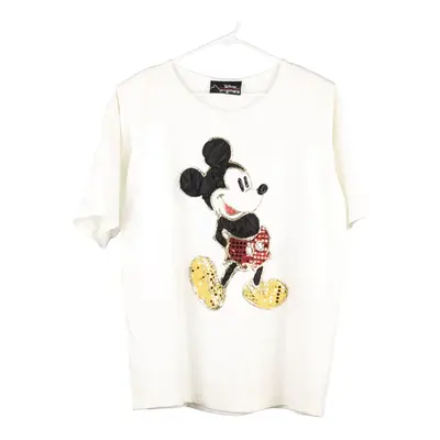 Mickey Mouse Disney Originals Cartoon T-Shirt - 2XL White Cotton Blend