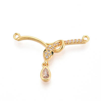 Brass Micro Pave Cubic Zirconia Pendants