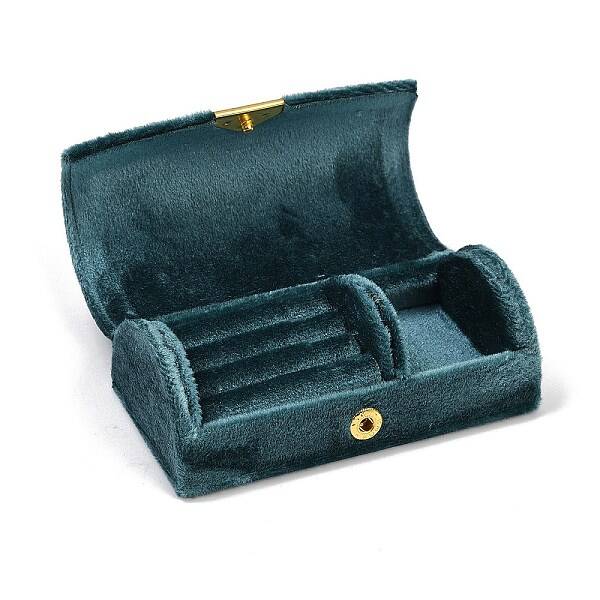 Arch Shaped Velvet Jewelry Set Storage Boxes