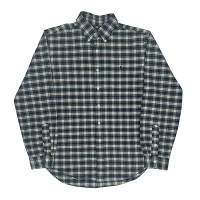 Ralph Lauren Checked Patterned Shirt - Large Blue Cotton