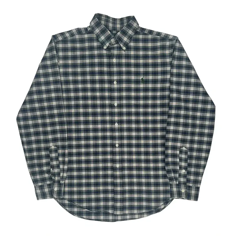Ralph Lauren Checked Patterned Shirt - Large Blue Cotton