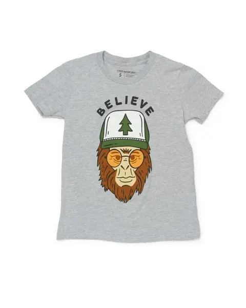 Clyde the Sasquatch Youth Tee | Heather Gray | Size: L
