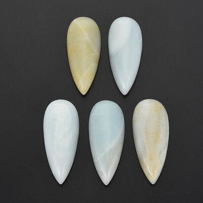 Natural Flower Amazonite Cabochons
